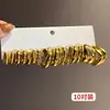 Set de Aretes Irregulares Redondos Plegados con Aguja de Acero Pendientes de Moda Simples Europeos y Americanos Pendientes de Lujo Ligero de Gama Alta Venta al por Mayor