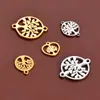 Pulseira Colar Pingente Árvore da Vida de Aço Inoxidável Transfronteiriço Acessórios de Conexão DIY Acessórios Redondos de Árvore Vazada Amor