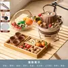 Juego para preparar té con estufa de carbón para uso doméstico, juego para tostar té en interiores, tetera para preparar té, estufa de barbacoa para exteriores, equipo completo para preparar té
