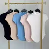 Comércio Exterior Roupas Femininas Coreia Dongdaemun Sexy Gola Alta Meia Manga Cintura Curva Figura