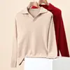 Suéter Hengyuanxiang 100% Lã Masculino Outono e Inverno 2025 Novo Cor Pura Camisa Base Suéter Gola Gaivota Top Masculino