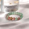 Pulseira de Cristal Natural Badu Feminina Novo Estilo Coreano Bola Oca Cristal Morango Verde Pulseira de Cristal Morango Atacado