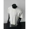 Camisa Polo Estilo Minimalista, Camiseta de Algodão Air de Manga Curta para Homens, Blusa Solta de Meia-Manga para o Verão, Caimento Limpo com Ombro Normal