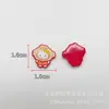 Taiyaki Kt Agujero Vertical Impresión con Cuentas Goteo de Aceite Pulsera de Cuentas Estéreo Pintada a Mano Accesorios para Cadena de Teléfono Móvil Cuentas de Aleación