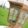 Lámpara de columna para exteriores, flor de flecha, valla, poste de puerta, columna, lámpara de pared de patio, impermeable para exteriores, lámpara de jardín de villa de jardín europea