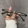 Gafas de Montura Media con Línea de Ceja para Hombres y Mujeres, Estilo de Hong Kong, Estilo Universal, Profesionales, Se Pueden Combinar con Miopía de Alta Calidad