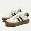 Zapatillas de entrenamiento alemanas para mujer, nuevo modelo de otoño 2026, zapatillas blancas de suela gruesa que aumentan la altura, estilo retro de moda, estilo universitario, zapatillas casuales deportivas de tabla