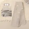 Medias para Niña Otoño Invierno Delgadas con Felpa Estilo Coreano de Princesa Color Sólido Lazo Ropa Exterior Primavera Otoño Bebé Niña Medias