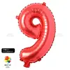16 polegadas Grande Vermelho Perfurado Imitação Bonito Alfanumérico A~Z 0-9 Sala de Casamento Decoração de Aniversário Arranjo Balões