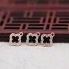 Yiwu Gold Ray color chapado en oro DIY micro set circón trébol de cuatro hojas collar colgante pulsera accesorios de cristal B1628