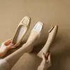 2026 Nuevos Zapatos Planos de Trabajo de Suela Blanda Primavera y Verano, Estilo Hada, Boca Baja Versátiles, Zapatos Mocasines Cómodos de Cuero Suave, Simples