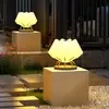 Luz Exterior para Jardín, Lámpara de Poste Solar Moderna y Sencilla, Diseño Impermeable, Lámpara de Poste para Jardín de Villa e Iluminación de Pared