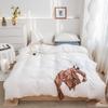 Nuevo Estilo Algodón Lavado Color Sólido Juego de Cuatro Piezas Estilo ins Lijado Cama Dormitorio Estudiantil Textil para el Hogar Simple