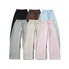 Ropa de Mujer al por Mayor Transfronteriza Estilo Europeo y Americano Primavera 2026 Nuevo Casual Versátil Color Sólido Cordón Pantalones de Pierna Ancha
