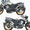 Coche muscular Wolf apto para Kaiyue 500F bolsa lateral bolsa lateral se puede instalar casco medio casco casco completo con cerradura marco de liberación rápida modificación