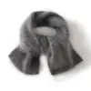 Cachecol Super Macio 100% Caxemira Escovado Pegajoso Versátil Fashion Simples Quente Protege o Pescoço Tricotado Perfurado Cachecol de Novo Estilo