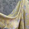 Novo Tecido Hanfu Jacquard Tingido em Fio de Peônia de Cor Contrastante Guofeng Zijin Novo Tecido de Moda para Casaco Cheongsam Chinês