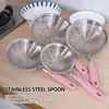Escorredor de Aço Inoxidável 26 Anos Novo para Cozinha Doméstica, Grau Alimentício, Vários Tamanhos, Peneira para Dumpling e Macarrão, Colher de Malha