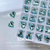 Nova nail art verde claro Blue Series High K9 broca fundo pontiagudo Super Flash gordura quadrado desgaste armadura DIY stick diamante joias atacado