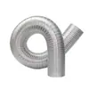 Conducto de Ventilación Corrugado de Aluminio Puro, Manguera de Escape Telescópica de Papel de Aluminio Ignífugo, Tubería de Ventilación y Extracción de Humos de Aluminio Puro