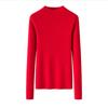 Suéter Básico de Otoño e Invierno de Alto Nivel Listo para Usar con Cuello Medio de Cachemira Pura para Mujer, Top Interior de Corte Ajustado, Color Pantone Personalizado
