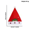 2026 Gorro de Navidad con Borde de Copo de Nieve Transfronterizo Disfraz de Fiesta Navideña Accesorio para Foto Gorro de Navidad con Cabeza de Reno de Dibujos Animados