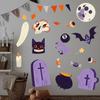 Adesivos de parede de morcego de lápide de Halloween decoração de quarto de sala de estar adesivos autoadesivos AY90152