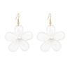 Pendientes estilo japonés retro suaves lindos para chica de gasa con encaje de flor de diamante pendientes elegantes simples para mujer