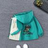 Ropa para niños 2025 Chaqueta con capucha estilo coreano para niños Chaqueta de manga larga con estampado de dibujos animados para niñas para primavera y otoño Top