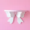 Decoração de quarto feminino, prateleira de parede, sem necessidade de furar, rosa, estilo japonês, suave e fofo, com design de laço