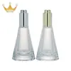 En stock de fábrica botella cónica de 15 ml con gotero de presión fondo grueso solución madre rellenado de envases cosméticos