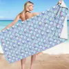 Toalla de playa cuadrada 3D de microfibra caliente transfronteriza toalla toalla serie sirena un juego