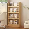 Estantería de almacenamiento de madera multicapa Colgante de pared Estantería para libros Madera maciza Librería infantil Armario de almacenamiento Puerta Pasillo Armario decorativo para muñecas