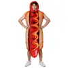 Carnaval de Suministro Transfronterizo Disfraces para Actuaciones Fiesta Divertidos Disfraces de Mascota de Hot Dog Mono de Salchicha Cosplay