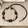 Cinto Trançado Estilo Étnico Boêmio para Mulheres, Cinto Decorativo Fino para Saias, Acessório de Cintura, Corrente de Cintura, Estilo Mori