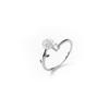 Anillo de camelia con un solo diamante retro elegante en plata s925 de Nalan, anillo de dedo índice abierto suave Mori ins R01608