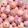 16mm Sin Rayaduras Color Sólido UV Colorido Concha Agujero Recto Cuentas Redondas Hechas a Mano DIY Cuentas Sueltas Transmisión en Vivo Accesorios Hechos a Mano