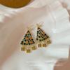 Brincos de Borla para Árvore de Natal da Nova Série Colorida Transfronteiriça Europeia e Americana Moda Versátil Brincos de Festa de Alta Qualidade