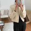 2025 Novo Estilo Outono e Inverno Transfronteiriço Jaqueta Curta de Lã Slim para Pessoas Baixas e Jaqueta Super Elegante Atacado