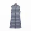 Chaqueta de Plumas Anti-temporada para Mujer Invierno Coreana Nueva Cuello Redondo Cremallera Ajustada de Corte Delgado Longitud Media Chaleco de Moda Cálido Chaleco Hombro Explosion