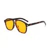 Novos Óculos de Sol Aviador de Alta Tecnologia com Lentes Duplas, Óculos de Sol da Moda Europeia e Americana, Óculos de Proteção Solar Emagrecedores e Estilizadores