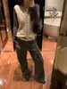 MZI STUDIO Estilo Coreano de Principios de Otoño Versátil Suave Adelgazante Elegante Cuello Redondo Botón Chaleco de Capas para Mujer A80161