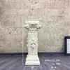 Casamento Coluna Romana Dourada Vaso de Flores Prateleira Guia de Estrada Listrado Europeu Troféu Fibra de Vidro Adereços de Casamento