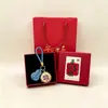 Chaveiro Pingente Dourado do Ano da Ovelha com Decoração em Folha de Ouro Conjunto em Caixa de Presente Personalizado para Negócios Presente Personalizado Atacado