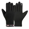 Luvas Quentes para Homens, Esportes ao Ar Livre de Outono e Inverno, Ciclismo, Proteção Contra Vento Frio, Forradas com Lã, Luvas Simples e Espessadas