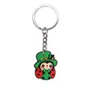 Centenas de St. Pingentes de Chaveiro Dia de São Patrício, Decorações de Chaveiro Chapéu Verde DIY de Borracha Macia em PVC, Itens de Presente