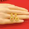 Pendientes de Brújula Esmaltados Estilo Vintage con Pedrería, Mismo Diseño que en Tiendas de Oro, Pendientes de Brújula Tradicionales Incrustados Estilo Chino Nuevo al por Mayor