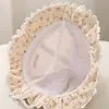 Sombrero de Princesa Floral Delgado para Bebé de Primavera/Otoño, Sombrero de Sol Puro Algodón para Bebé, Sombrero de Pescador con Protección Solar para Bebé Niña
