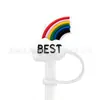 Novos acessórios para namoradas Tubo de sucção Manga Tampa de sucção Silicone Plugue de poeira Bonito Anime Party Straw Decoration Produtos transfronteiriços