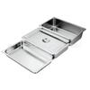 Pieza de Acero Inoxidable 304 Americano Anti-Compresión con Tapa Cuenca para Alimentos Plato de Buffet Americano Cuenca Europea